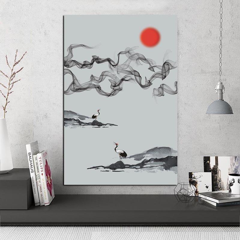 Japansk Maleri av Trane Japansk Maleri av Trane