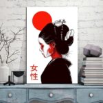 Japansk Plakat Geisha ansikt 1