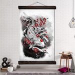 Japansk Plakat Karpe og Sakura