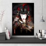 Japansk Plakat Krigergeisha 1