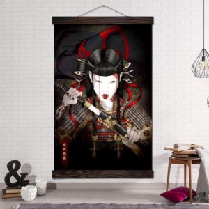 Japansk Plakat Krigergeisha