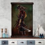 Japansk Plakat Samurai Berkserker 1