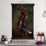 Japansk Plakat Samurai Berkserker