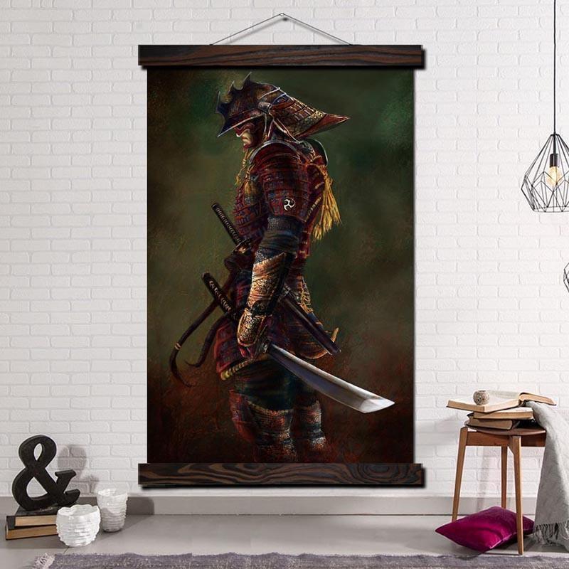 Japansk Plakat Samurai Berkserker Japansk Plakat Samurai Berkserker