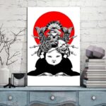 Japansk Plakat Tjener 3