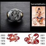 Japansk Ring med Buddhistiske Symboler 5