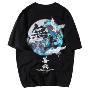 Japansk T skjorte Bolge og Trane
