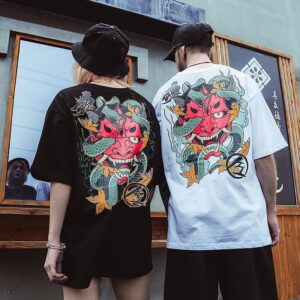 Japansk T skjorte Demonisk
