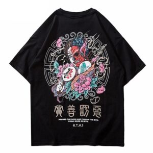 Japansk T skjorte Demonisk And