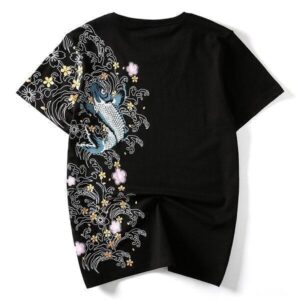 Japansk T skjorte med Koi karpe 5