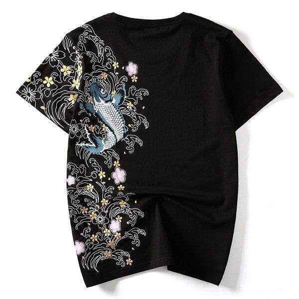 Japansk T skjorte med Koi karpe 5 Japansk T skjorte med Koi karpe 5