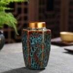 Japansk Te eske Vintage Fargerik 4
