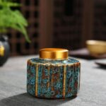 Japansk Te eske Vintage Fargerik 6