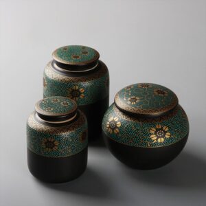 Japansk Teboks med Blomstermonster