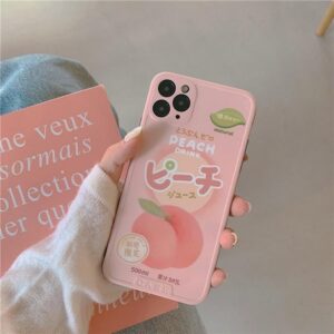 Japansk Telefonveske med Ferskenprint
