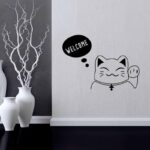 Japansk Veggklistremerke Barn Katt 3