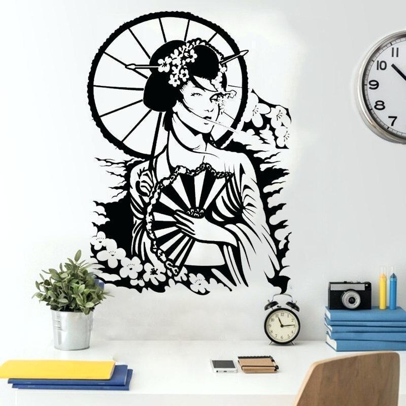 Japansk Veggklistremerke Geisha Japansk Veggklistremerke Geisha