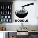 Japansk Veggklistremerke Nudler