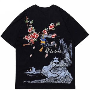 Japanska T skjorte Gamla Japan