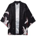 Kimono Haori Japansk Trane 1