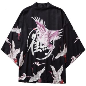 Kimono Haori Japansk Trane