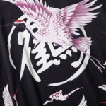 Kimono Haori Japansk Trane 5