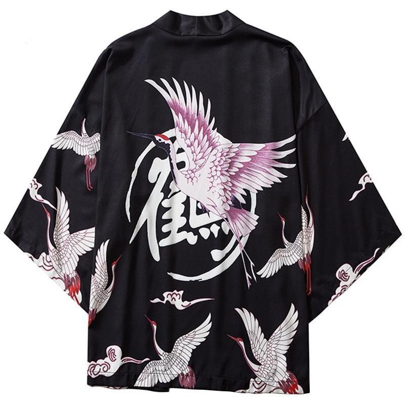 Kimono Haori Japansk Trane Kimono Haori Japansk Trane