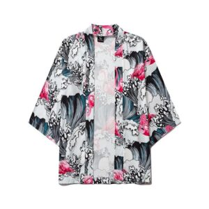 Kimono Jakke med Flamingo Monster 1