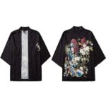 Kort Blomstret Kimono 2