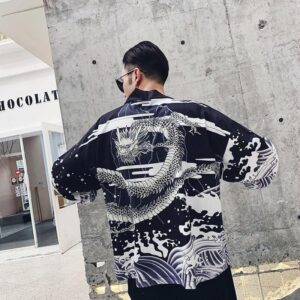 Kort Drage kimono