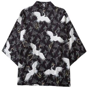Kort Kimono med Kran