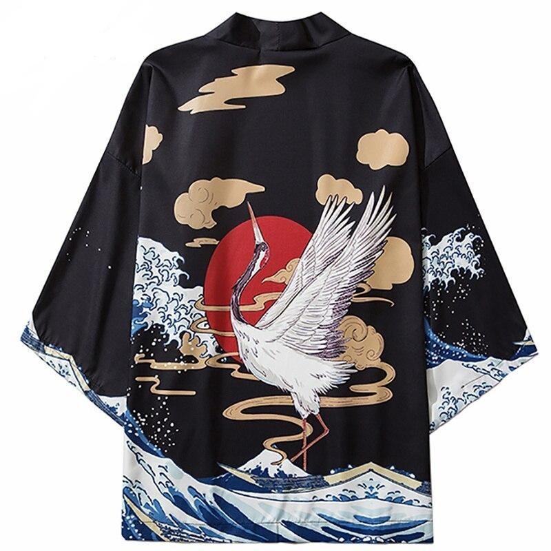 Kort Kimonojakke Kort Kimonojakke