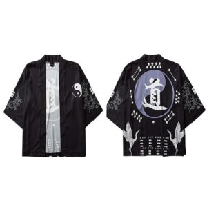 Kort Svart Kimono 2