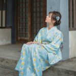 Lang Kimono Morgenkape for Kvinner 3