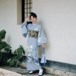 Lang Kimono med Blomstermonster 2