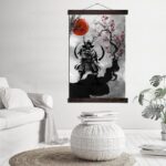 Maleri med Japansk Samurai motiv 1