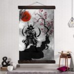 Maleri med Japansk Samurai motiv