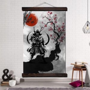Maleri med Japansk Samurai motiv