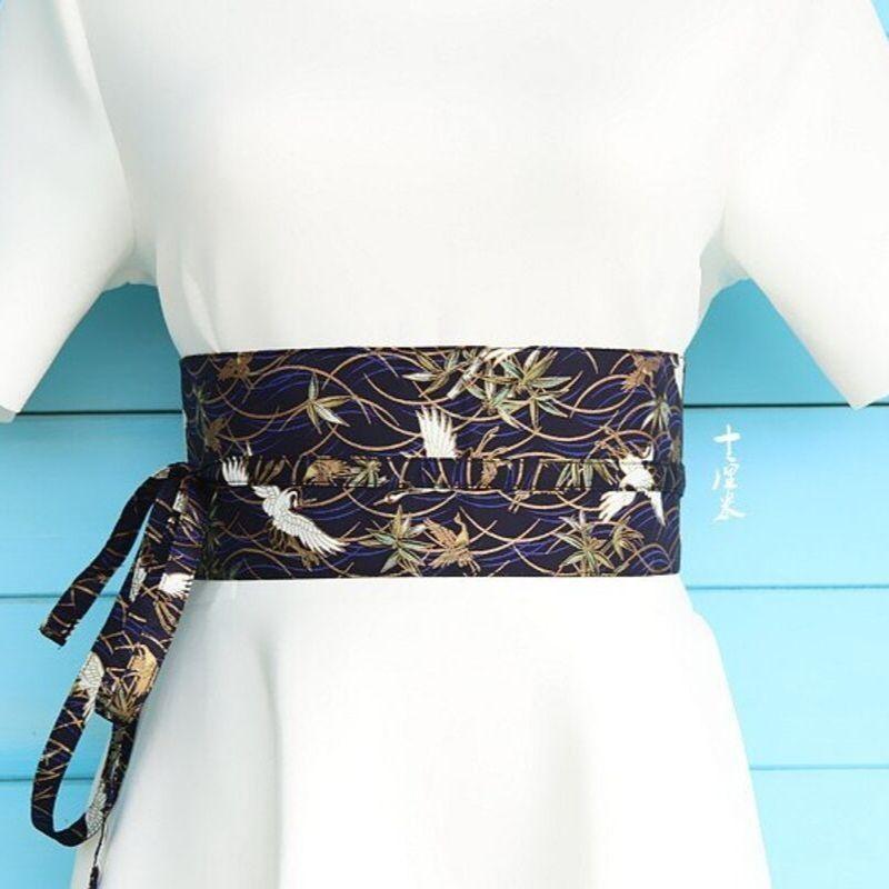 Marineblatt Obi belte med Traner Marineblatt Obi belte med Traner