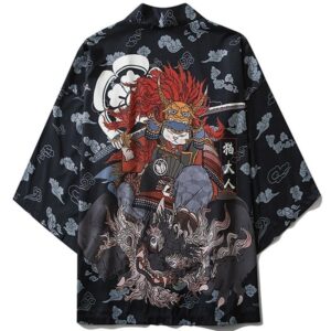 Samurai Katt Kimono Kort