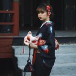 Svart Kimono Kjole 2