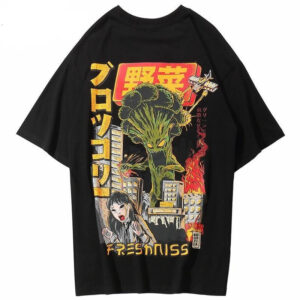 T skjorte med Japansk Tekst Demon