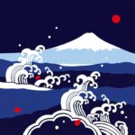 furoshiki stoff japansk natt
