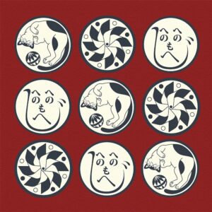 furoshiki stoff katt