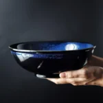 japansk bla keramikkbolle