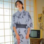japansk kimono for menn drage 2