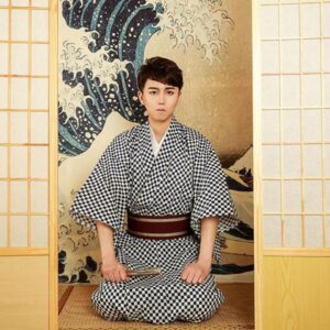 japansk kimono for menn kyoto