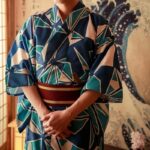 japansk kimono herre bla 4