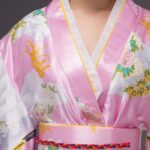 japansk kimono kvinne rosa 7