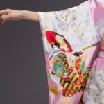 japansk kimono kvinne rosa 8
